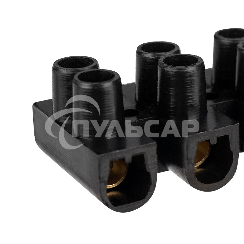 Клеммная колодка винтовая KВ-10 (4-10 мм²), ток 10 A, полипропилен черный, индивидуальная упаковка, 1 шт. Rexant