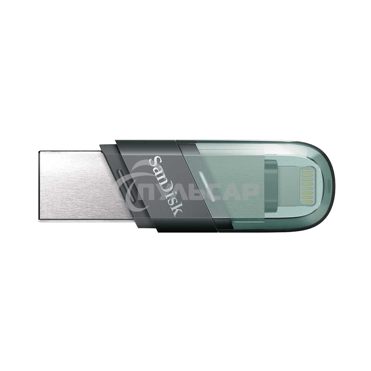 Флешка USB Sandisk 128 Gb iXpand Flip SDIX90N-128G-GN6NE USB3.1 зеленый/серебристый