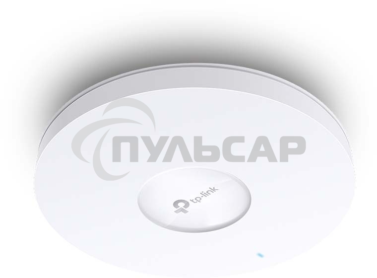 Точка доступа TP-Link 11AX dual-band ceiling access point, up to 1200 Mbit / s at 5 GHz and up to 574 Mbit / s at 2.4 GHz, 1 10/100/1000Mbps LAN port, support PoE 802.3at standard, support BSS coloring, Seamless Roaming, Mesh, Band Steering, Airtime Fairn