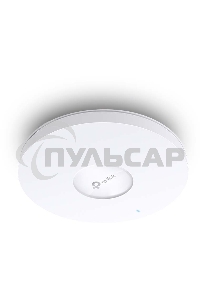 Точка доступа TP-Link 11AX dual-band ceiling access point, up to 1200 Mbit / s at 5 GHz and up to 574 Mbit / s at 2.4 GHz, 1 10/100/1000Mbps LAN port, support PoE 802.3at standard, support BSS coloring, Seamless Roaming, Mesh, Band Steering, Airtime Fairn