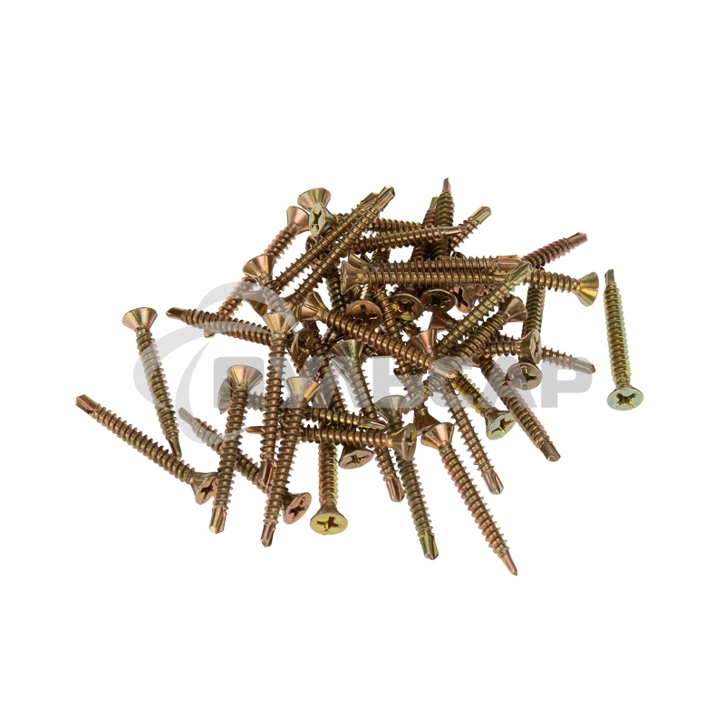 Саморез оконный KRANZ сверло, 3.9х35, желтый цинк, упаковка поставщика ( 8 000 шт. )