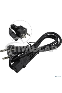 Кабель питания ExeGate Power PC-1P (Евровилка Schuko->С13) VDE-250V-3*0.5-CU, 6A, черный, 1.0м