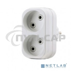 Разветвитель 2 гнезда без заземления 10А MAKEL 10030