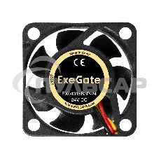 Вентилятор для корпуса ExeGate EX04015B3P-24 черный, 40 мм, 7800 об/мин, 33.1 дБ, 3 pin