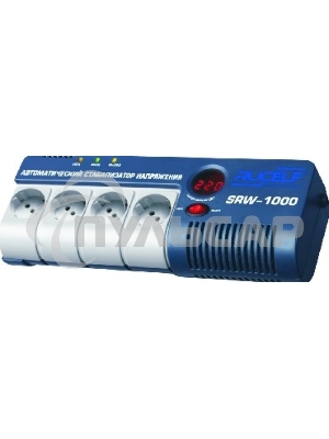 Стабилизатор RUCELF SRW-1000-D 1000ВА, диапазон 140-270,однофазный,управление релейное, дисплей,точность 220+-6%, КПД 98%.