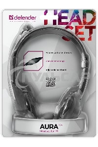 Гарнитура Defender Aura 104 черный (кабель 1.8м)