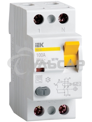 УЗО Iek MDV11-2-025-030 ВД1-63 2Р 25А 30мА тип А ИЭК