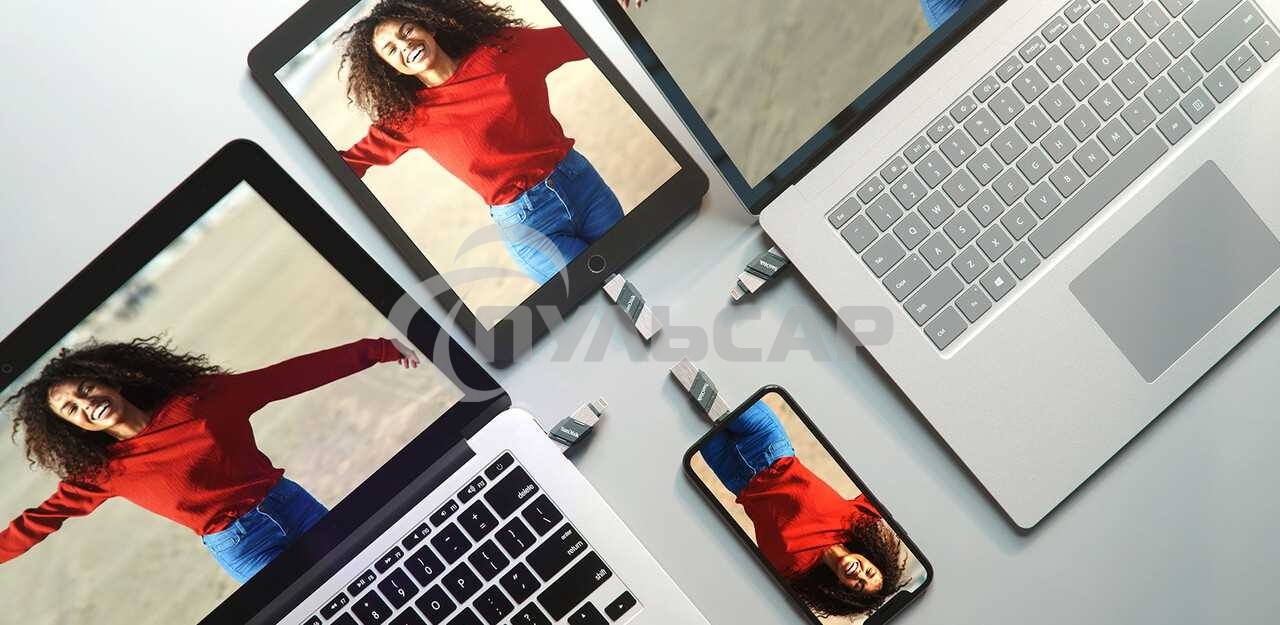 Флешка USB Sandisk 128 Gb iXpand Flip SDIX90N-128G-GN6NE USB3.1 зеленый/серебристый