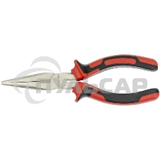 Длинногубцы Matrix NICKEL, 160 мм, прямые никелированные, двухкомпонентные рукоятки