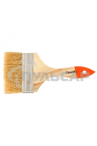 Кисть плоская 100 мм, натуральная щетина, деревянная ручка, для масляных краскок, лаков, SPARTA, 824455