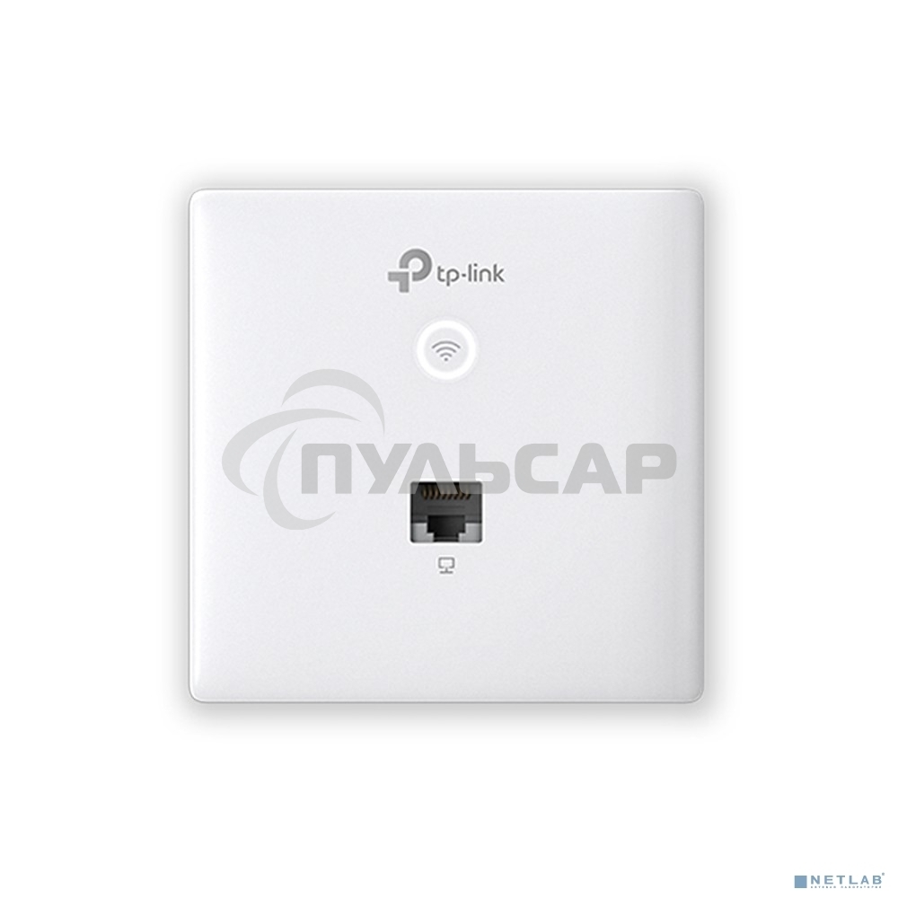 Точка доступа TP-Link Omada AC1200 wireless MU-MIMO Gigabit wall-plate Access Point, 1 Gigabit downlink port, 1 gigabit uplink port, 802.3af/at PoE in, wall plate mounting, support standalone mode and controlled by Omada SDN controller (Software/hardware/