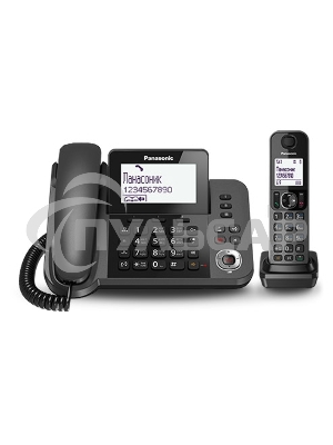 Телефон беспроводной (DECT) Panasonic KX-TGF320RUM серый металлик автооветчик АОН