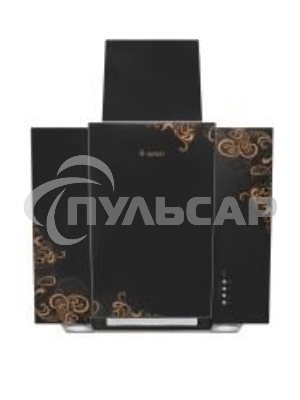 Вытяжка наклонная Gefest ВО 3603 К19 черный/золотистый, 60 см, 550 куб. м/ч, 76 дБ