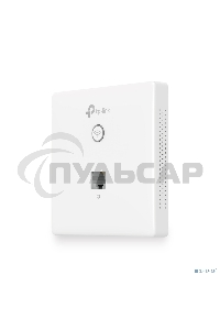 Точка доступа TP-Link Omada AC1200 wireless MU-MIMO Gigabit wall-plate Access Point, 1 Gigabit downlink port, 1 gigabit uplink port, 802.3af/at PoE in, wall plate mounting, support standalone mode and controlled by Omada SDN controller (Software/hardware/