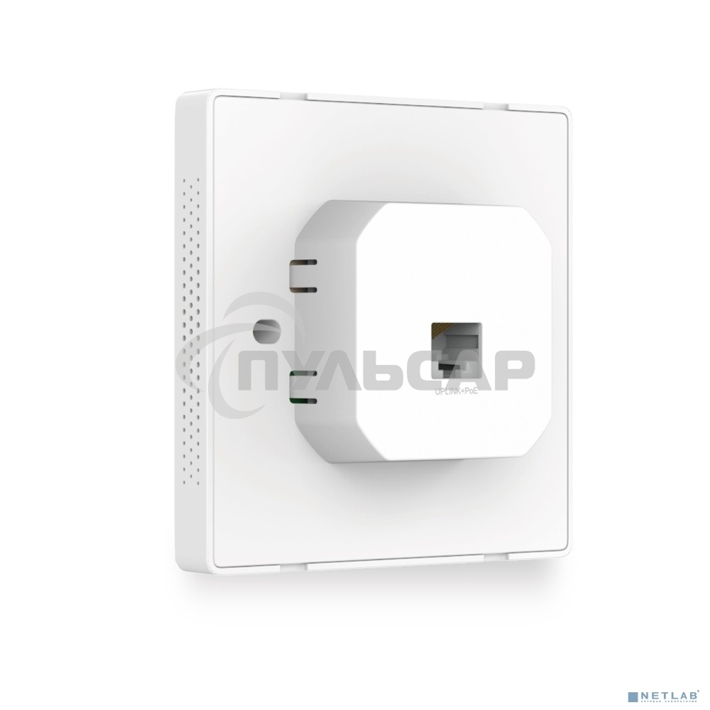 Точка доступа TP-Link Omada AC1200 wireless MU-MIMO Gigabit wall-plate Access Point, 1 Gigabit downlink port, 1 gigabit uplink port, 802.3af/at PoE in, wall plate mounting, support standalone mode and controlled by Omada SDN controller (Software/hardware/