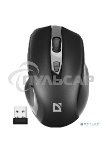 Мышь беспроводная Defender Prime MB-053 черный, 1600 dpi, радиоканал, USB, кнопки - 6