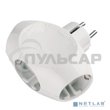 Тройник 3 гнезда 16 А с заземлением круглый MAKEL 10015