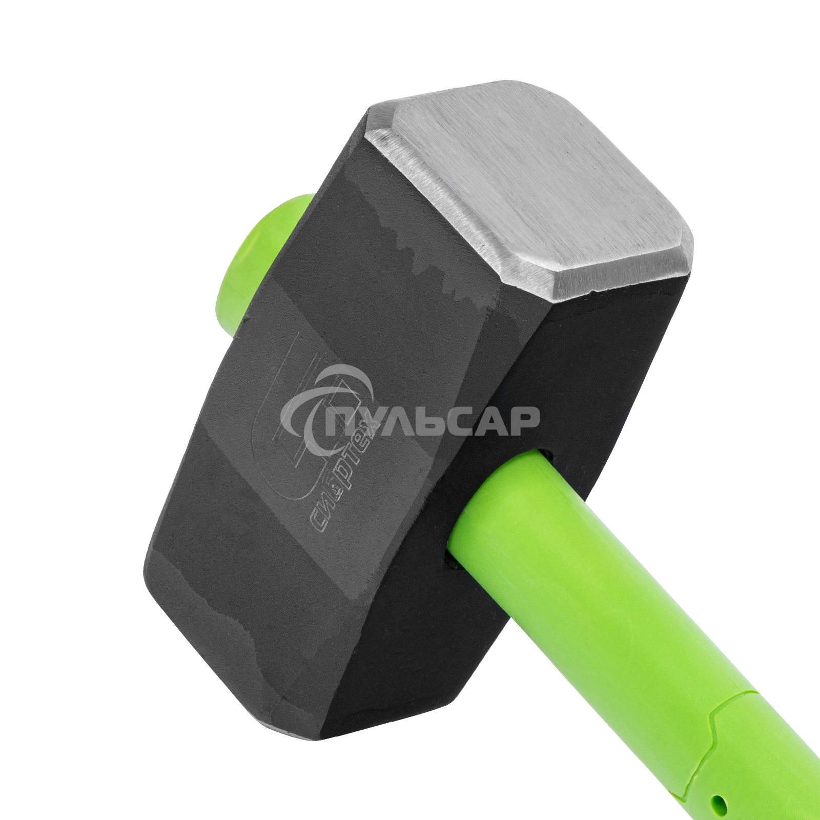 Кувалда, 9000 г, фибергласовая обрезиненная рукоятка Сибртех