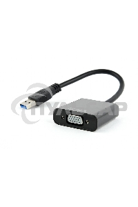 Видеоадаптер (конвертер) USB 3.0 --> VGA Cablexpert AB-U3M-VGAF-01, черный