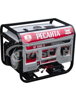 Электрогенератор бензиновый Ресанта БГ 6500 Э, 5.5 кВт, 66 дБ, 69.8 кг