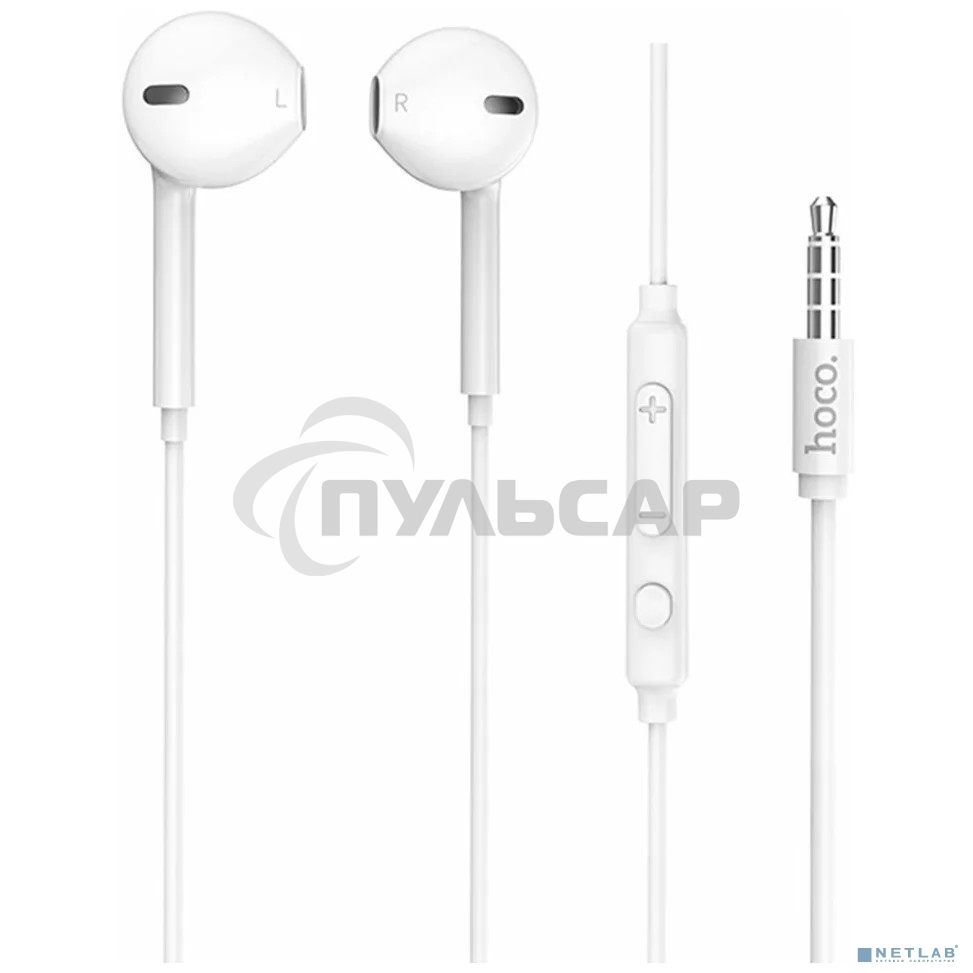 Наушники проводные вставки с микрофоном Hoco M55 белый