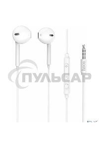 Наушники проводные вставки с микрофоном Hoco M55 белый