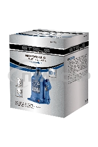 Домкрат гидравлический бутылочный телескопический, 8 т, подъем 180-410 мм Stels