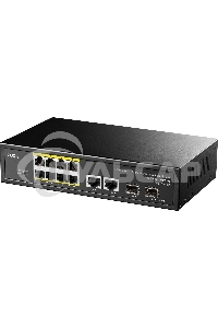 Коммутатор Cudy GS1010PS2, (L2) 10x1Gbит/с 2xКомбо(1000BASE-T/SFP) 2SFP 8PoE 120W, неуправляемый