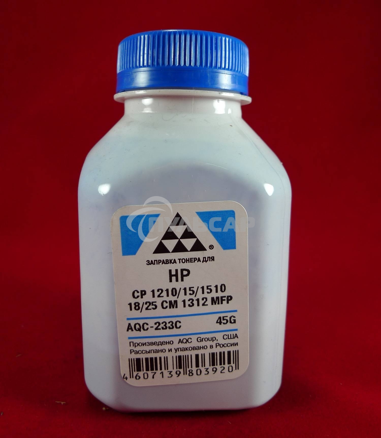 Тонер HP CP 1210/15/1510/18/25/CM 1312 MFP Cyan, (фл.45г.) AQC фас. Россия