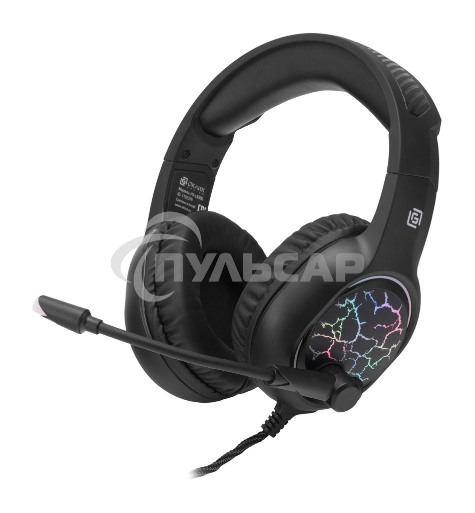 Наушники с микрофоном Oklick HS-L930G SNORTER черный/синий 2м мониторные USB оголовье (HS-L930G)
