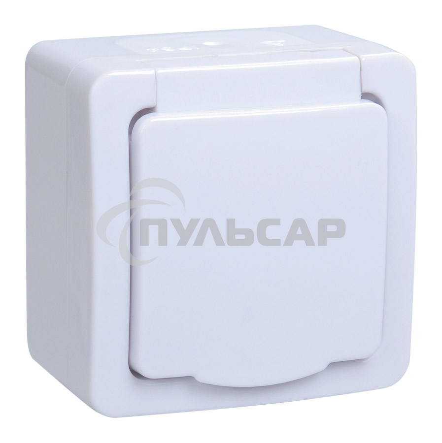 Розетка одноместная Iek ERMP12-K01-16-54-EC РСб20-3-ГПБб роз.1м с з/к о/у IP54 (цвет крышки:белый) ГЕРМЕС PLUS