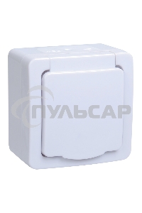 Розетка одноместная Iek ERMP12-K01-16-54-EC РСб20-3-ГПБб роз.1м с з/к о/у IP54 (цвет крышки:белый) ГЕРМЕС PLUS