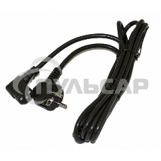 Кабель питания Hyperline PWC-IEC13A-SHM-1.8-BK компьютера (Schuko+C13 (угловая)) (3x0.75), 10A, угловая вилка, 1.8 м, черный