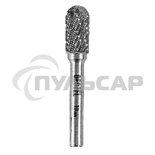 Борфреза по металлу твердосплавная, цилиндрическая закругленная, тип-С, 10 мм Denzel