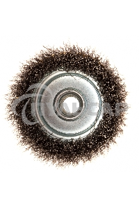 Щетка для УШМ, 100 мм, М14, Чашка, витая нержавеющая проволока 0,3 мм Denzel