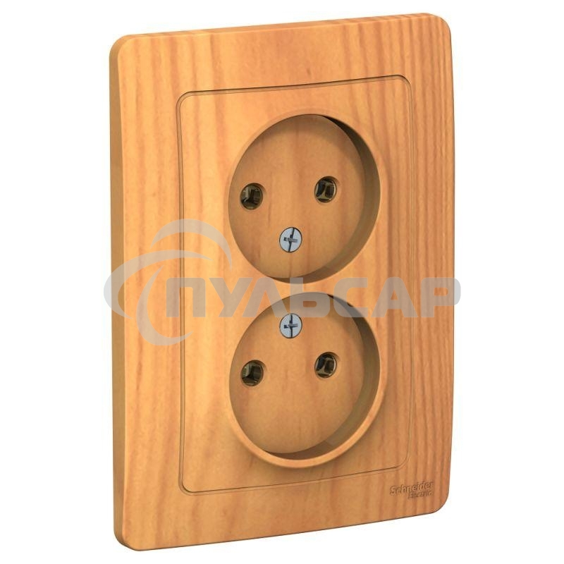 Розетка 2-м СП BLANCA 16А 250В без шторок без заземл. ясень SchE BLNRS000025