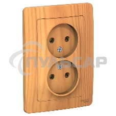 Розетка 2-м СП BLANCA 16А 250В без шторок без заземл. ясень SchE BLNRS000025