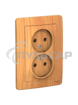 Розетка 2-м СП BLANCA 16А 250В без шторок без заземл. ясень SchE BLNRS000025