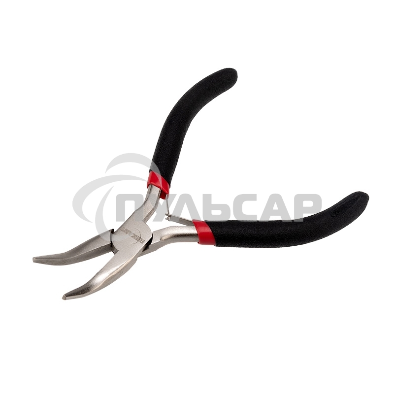 Тонкогубцы изогнутые Rexant Мини 120 мм никелированные, авторазжим, обливные рукоятки