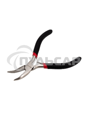 Тонкогубцы изогнутые Rexant Мини 120 мм никелированные, авторазжим, обливные рукоятки