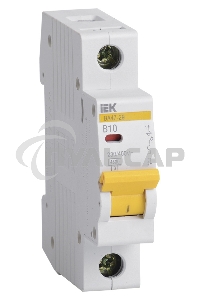 Выключатель автоматический модульный 1п B 10А 4.5кА ВА47-29 ИЭК MVA20-1-010-B