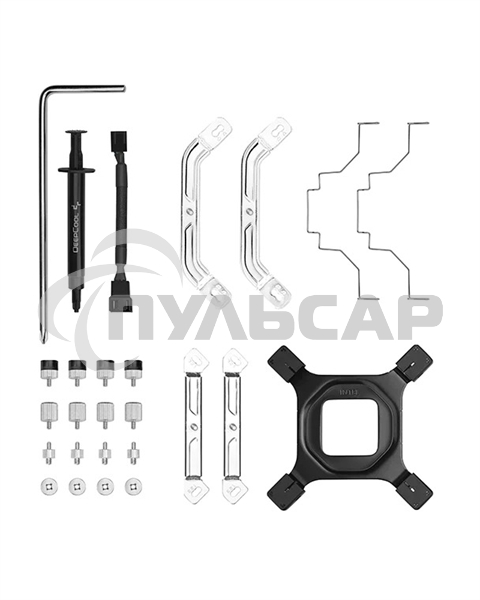 Кулер для процессора DEEPCOOL AK500 серебристый/черный, 120 мм, алюминий/медь, 1850 об/мин, 31.5 дБ, 4 pin, 240 Вт, 158 мм