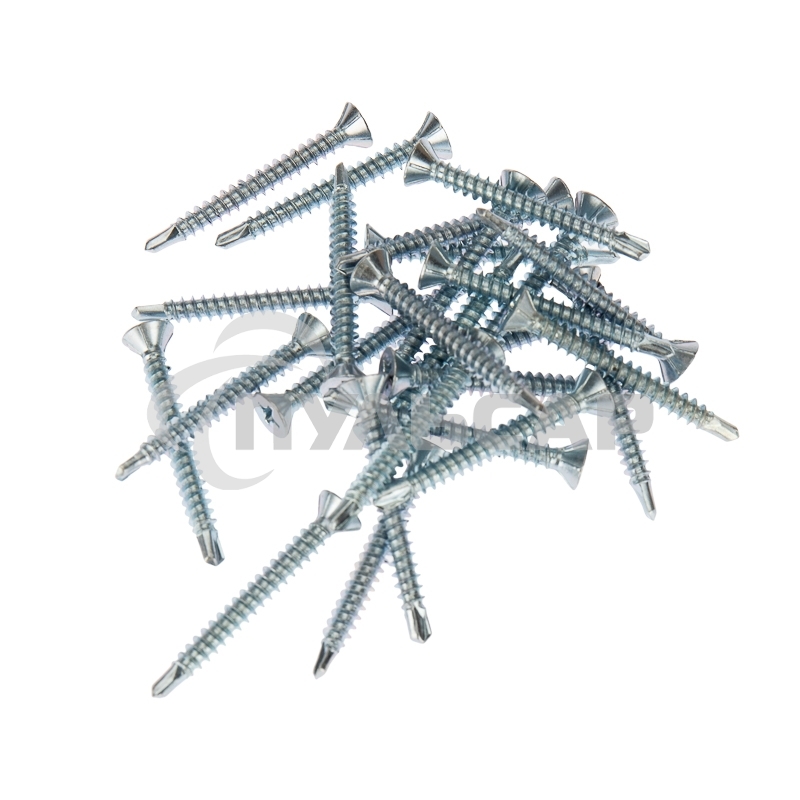 Саморез оконный KRANZ сверло, 3.9х35, белый цинк, упаковка поставщика ( 8 000 шт. )