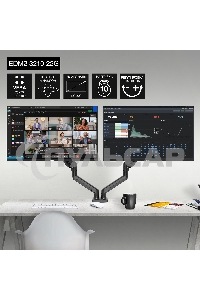 Настольное крепление ExeGate EDM2-3210-22G (кронштейн для двух мониторов 15