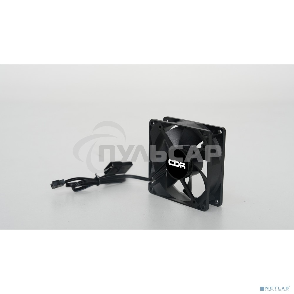 Вентилятор для корпуса CBR CBR-CF-8025-1600B черный, 80 мм, 1600 об/мин, 25 дБ, 3 pin