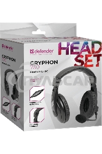 Наушники Defender Gryphon 750 черный, кабель 2 м