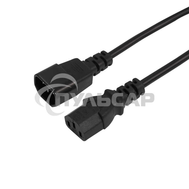 Шнур сетевой Rexant IEC 320 C13 – IEC 320 C14 3x0,75мм², длина 1,2м
