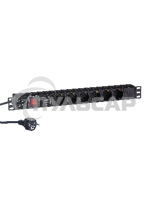 Блок розеток горизонтальный ExeGate ServerPro PDU-19H608 Al-6S-EU2-SW-SPD1, 19