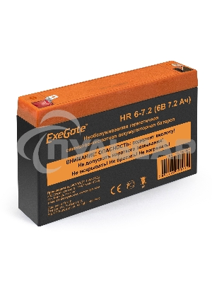 Батарея ExeGate HR 6-7.2 (6V 7.2Ah, клеммы F1)