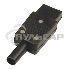 Сетевой штекер на шнур (1 шт.) (пакет БОПП) Rexant